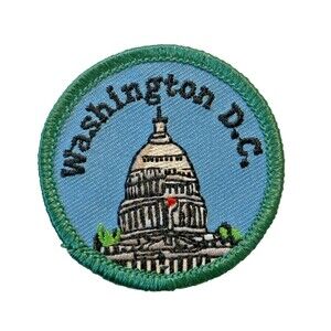 Boy Girl Cub Scout Washington DC Capitol Building 2 in Embroidered Patch Iron On